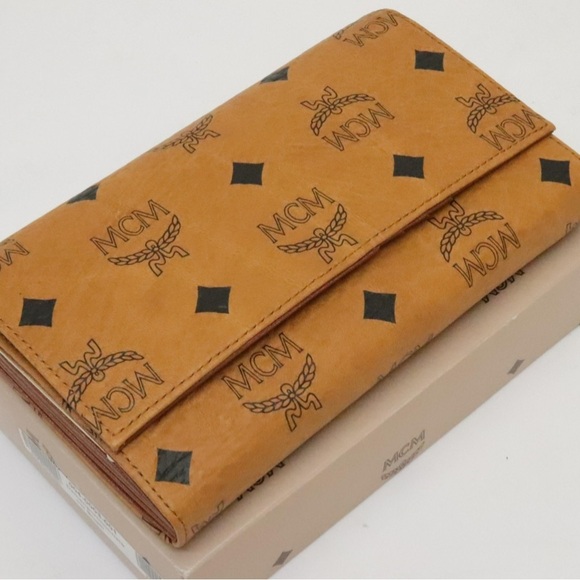 MCM Handbags - MCM Long Kisslock Leather Authentic Vintage wallet